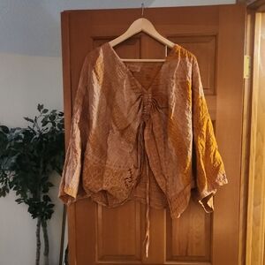 Elegant Brown and Tan Women's Tunic